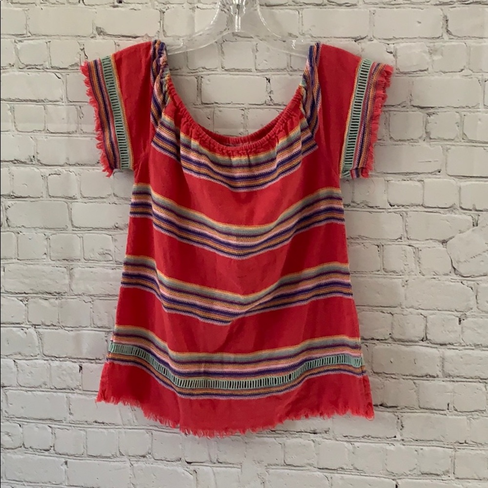 dRA Los Angeles Off the shoulder Striped Tee